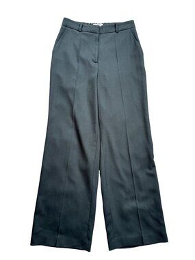 The Fold London Dark Pine Green Wide Leg Trouser Pants EUC US 6 UK 10
